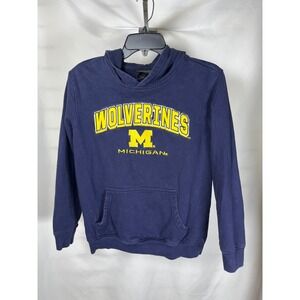 Gen2 Wolverines Youth Hoodie Navy Blue Yellow Size L 14/16 NCAA Sweatshirt